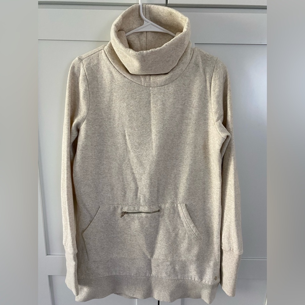 Fabletics Cozy Cream Funnel Neck Sweatshirt. Size M